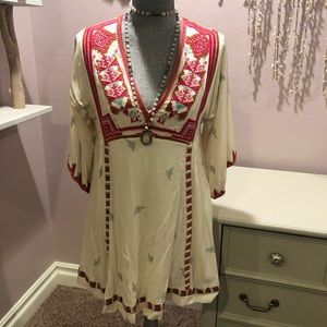 NWOT Free People Embroidered Dress